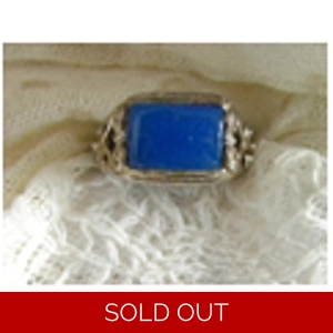 Blue Chalcedony & Sterling 925 Ring